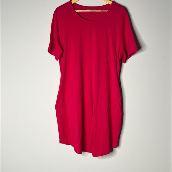 UNIVERSAL STANDARD Helen Liquid Jersey Shift Dress Red Size S - Picture 3 of 8